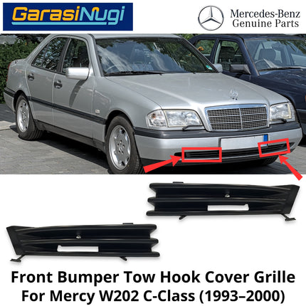 Front Towing Mercy W202 Cover Bumper Tow Tutup Lubang Derek Original Mercedes C200