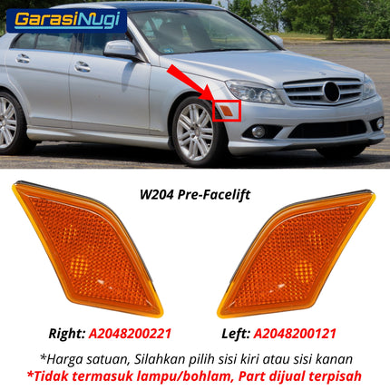 Mercedes W204 Side Marker Lights Lampu Sein Samping LED Mercy C200 C250