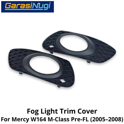 Fog Trim Mercy W164 Pre-Facelift Cover Chrome Lampu Kabut Grill Mercedes M ML 2005-2008