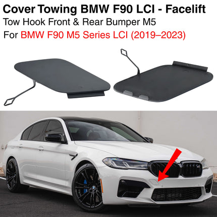 Cover Towing For BMW F90 LCI Bumper Tow Tutup Lubang Derek M5 2019 - 2023
