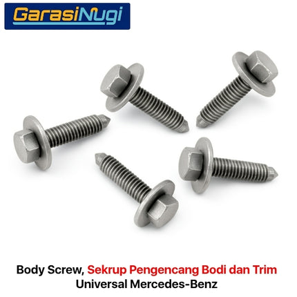 Body Screw Universal Mercedes N000000001410 Sekrup Baja Untuk Bodi Dan Trim Luar