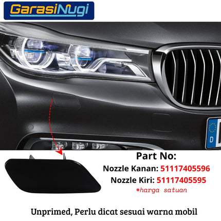 Cover Nozzle Washer For BMW G11 G12 Pre-LCI Tutup Lampu Bumper 720
