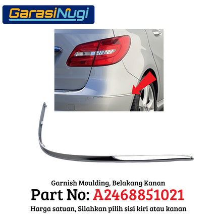 Fog Trim For Mercedes W246 Cover Lampu Kabut Garnish Moulding B180 B200