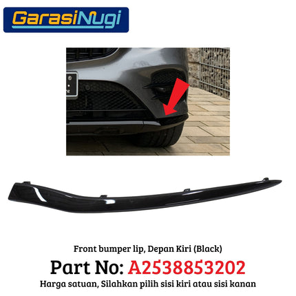 Lower Bumper Mercy W253 Lip Chrome Trim Strip Molding Bumper Depan Bawah GLC
