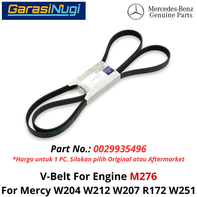 Fan Belt Mercy W204 W212 W207 R172 W251 V-Belt Tali Kipas 0029935496 M276 Mercedes C200 E200 SLK