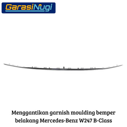 Chrome Stripe Mercy W247 Rear Garnish Moulding Bumper Belakang B200