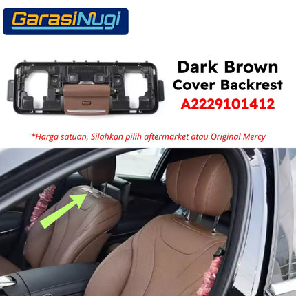 Cover Seat Backrest Mercy W222 Pre-FL Headrest Penutup Sandaran Kepala Kursi Depan S450