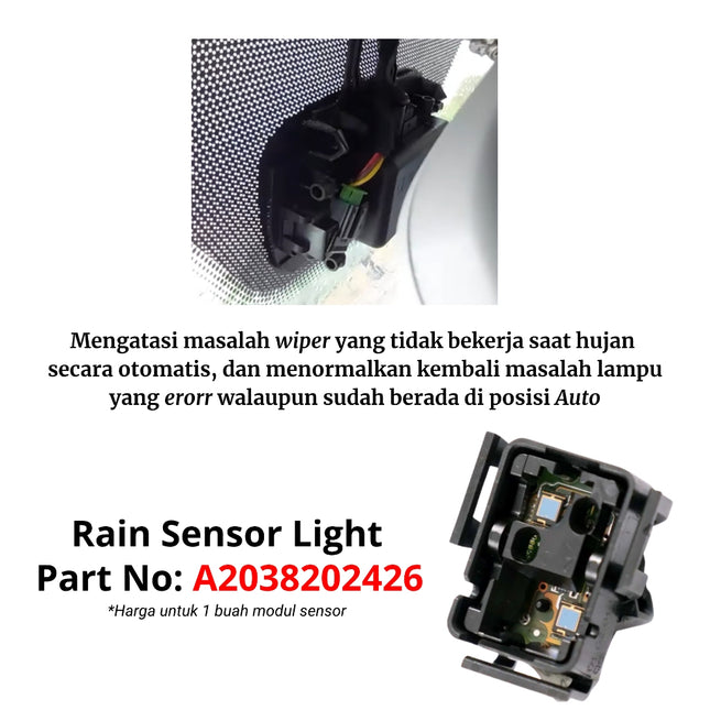 Rain Sensor Light For Mercy W203 W209 Modul Sensor Hujan Dan Cahaya Original C200