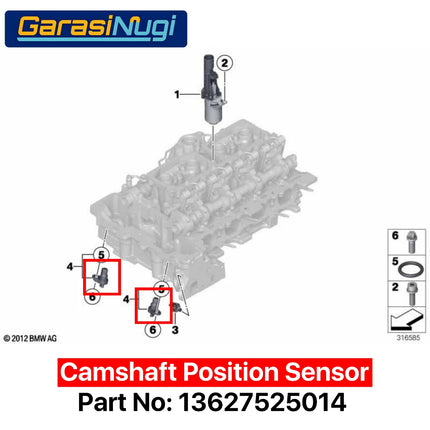 Camshaft Position Sensor For BMW Engine M54 N52 N54 N62 Sensor Posisi Poros Engkol