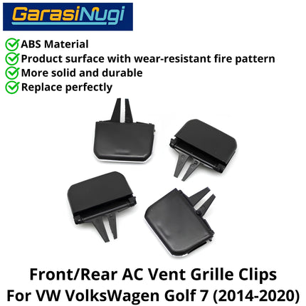 Front Air Conditioner Grill VW VolksWagen Golf 7 Tab Vent Slider Tab Clip Pegangan Klip Kisi-Kisi AC  2014-2020