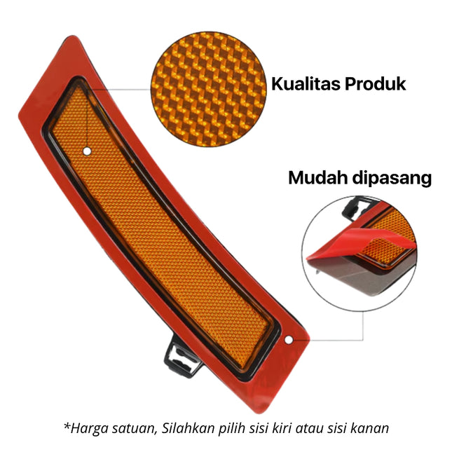 Reflector BMW E70 LCI Side Mata Kucing Trim Samping Front Bumper X5