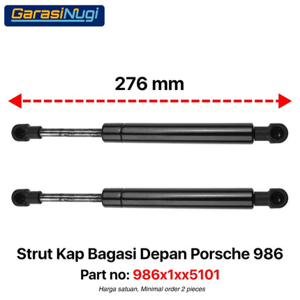 Porsche Boxster 986 Hood Strut Shock Kap Bagasi Depan Belakang 1994 - 2004