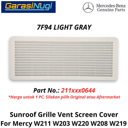 Sunroof Grille Mercy W211 W203 W220 W140 Vent Screen Cover Penutup Kisi Ventilasi Atap E200 C200 CLK