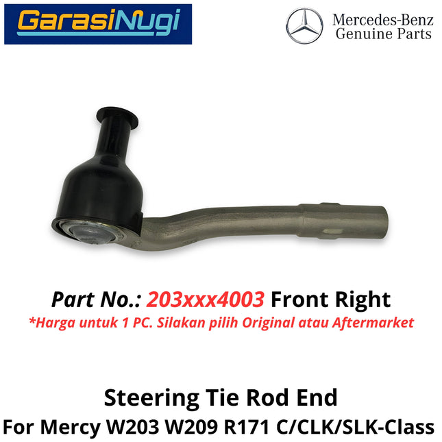 Tie Rod End Mercy W203 W209 R171 Front Outside Peredam Getaran Roda Depan Wheel C200 CLK SLK