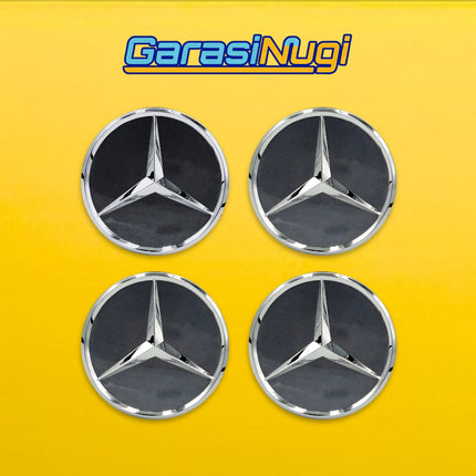 Wheel Hub Cap Mercy W204 W205 W210 W220 W213 Emblem Dop Velg Bintang Mercedes C200 E200 S300