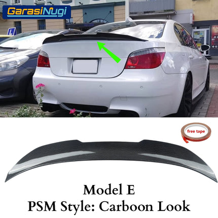 Ducktail Spoiler For BMW E60 Trunk Tail Wing Black Gloss 520 2004-2010