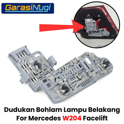 Dudukan Socket Lampu Belakang Mercy W204 Facelift Bulb Holder Rear Lamp C200 C250