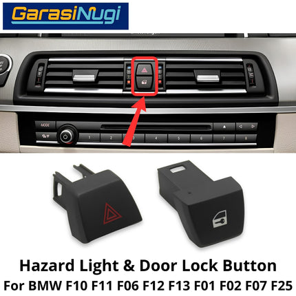 Hazard Light For BMW F10 F06 F12 F01 F07 F25 Door Lock Button Switch Saklar Lampu Darurat 520 640 730 X3