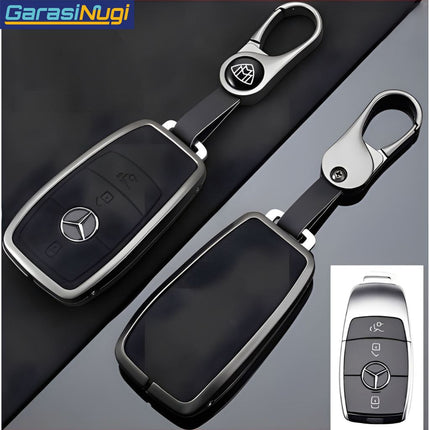 Key Case For Mercedes W177 Sarung Kunci Kulit Metal Gun Leather Short Keychain