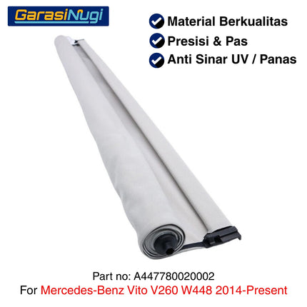 Roller Blind For Mercy VITO V260 W448 Sunroof Curtain Assembly Tirai Penutup 2014 - Present