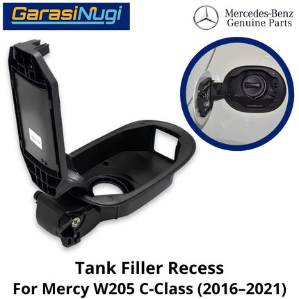 Fuel Filler Mercy W205 Recess Tank Cover Tangki Bahan Bakar BBM Mercedes C200 C300 16-21