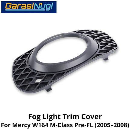 Fog Trim Mercy W164 Pre-Facelift Cover Chrome Lampu Kabut Grill Mercedes M ML 2005-2008