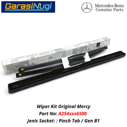 Mercedes W254 X254 W206 Wiper Frameless Kit Original Kaca Depan Front Window GLC