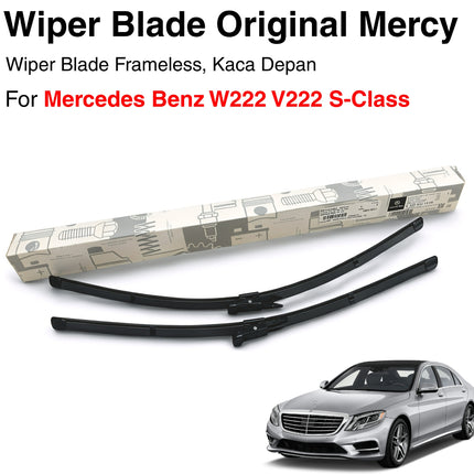Mercedes W222 V222 Wiper Frameless Kit Original Kaca Depan Front Window S350 S400
