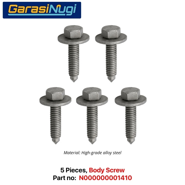 Body Screw Universal Mercedes N000000001410 Sekrup Baja Untuk Bodi Dan Trim Luar