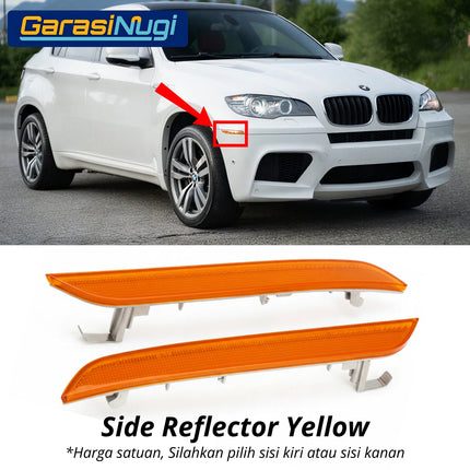 Reflector BMW E70 E71 E72 Mata Kucing Side Trim Samping Front Bumper X6
