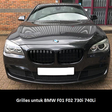 BMW Kidney Grille Hidung Kap Double Diamond Slat M Color F01 F02 740