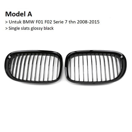 BMW Kidney Grille Hidung Kap Double Diamond Slat M Color F01 F02 740