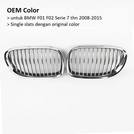 BMW Kidney Grille Hidung Kap Double Diamond Slat M Color F01 F02 740