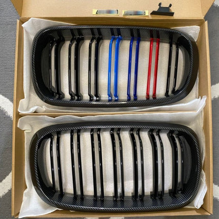 BMW Grill Kidney Grille Hidung Double Slat Carbon M Color F15 X5 X6