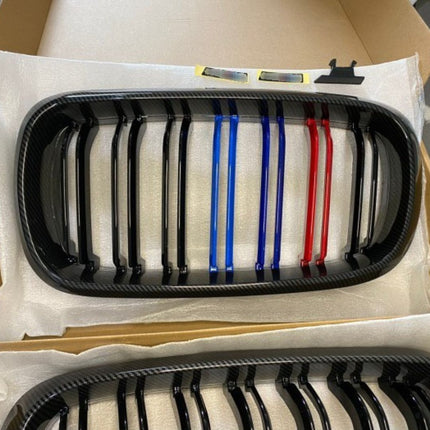 BMW Grill Kidney Grille Hidung Double Slat Carbon M Color F15 X5 X6