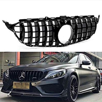 Mercedes W205 Mercy C Class Grill Hidung Chrome Grille Diamond GTR AMG