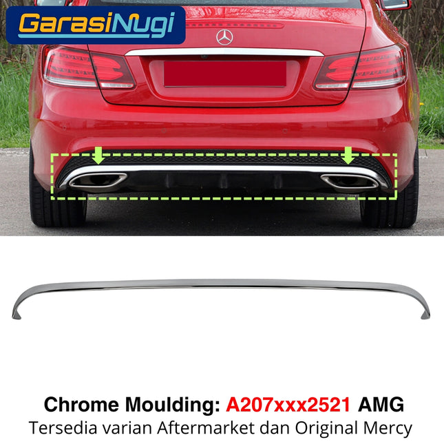 Rear Chrome For Mercy W207 Garnish Moulding Bemper Belakang E300 E400