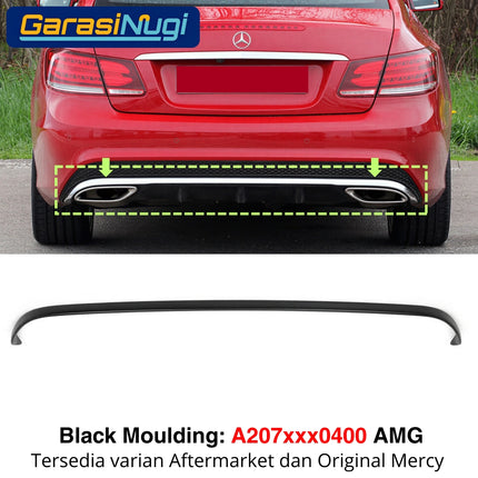 Rear Chrome For Mercy W207 Garnish Moulding Bemper Belakang E300 E400
