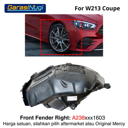 Front Fender Mercy W213 Penutup Spakbor Roda Depan Wheel Arch E300