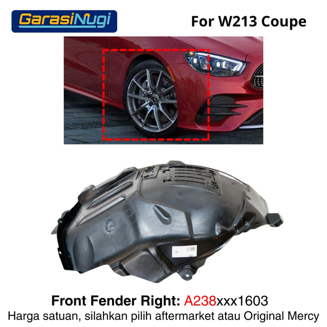 Front Fender Mercy W213 Penutup Spakbor Roda Depan Wheel Arch E300