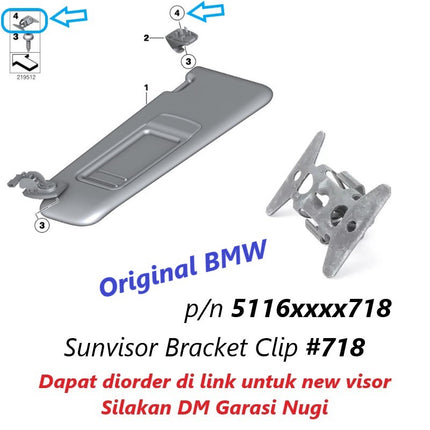 Old Visor Clip For BMW F10 E60 F02 F48 Klip Counterbearing 520 745 X1