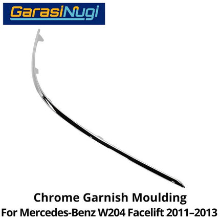 Chrome Stripe Mercy W204 Facelift Garnish Moulding Bumper Depan C200