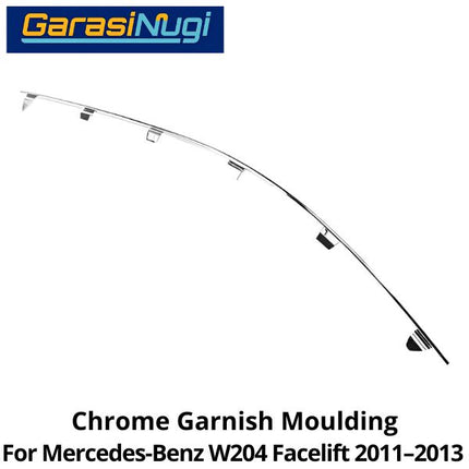 Chrome Stripe Mercy W204 Facelift Garnish Moulding Bumper Depan C200