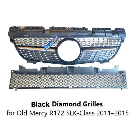 Mercedes R172 Mercy SLK-Class Grill Hidung Chrome Grille Diamond GTR