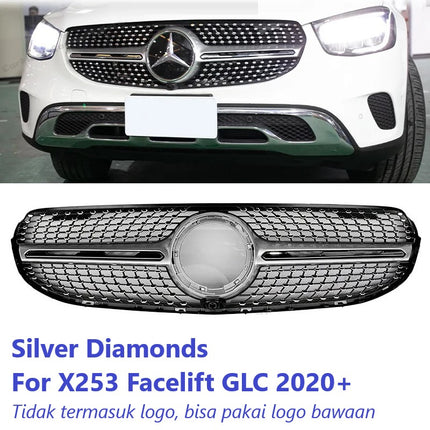 Mercedes X253 W253 Mercy GLC Class Grille Hidung Chrome Diamond GTR