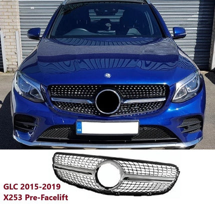 Mercedes X253 W253 Mercy GLC Class Grille Hidung Chrome Diamond GTR