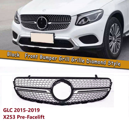 Mercedes X253 W253 Mercy GLC Class Grille Hidung Chrome Diamond GTR